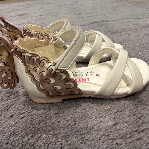 Sophia Webster Baby Girl Evangeline Mini Butterfly Sandals 21 white/rose gold - Picture 2 of 6